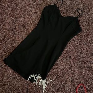 Rhinestone dress black
